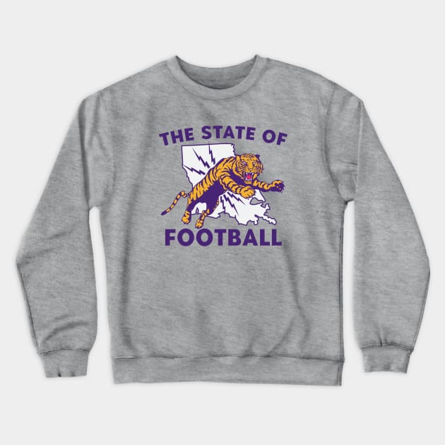 The State of Football // Vintage Tiger Purple and Gold Crewneck Sweatshirt by SLAG_Creative